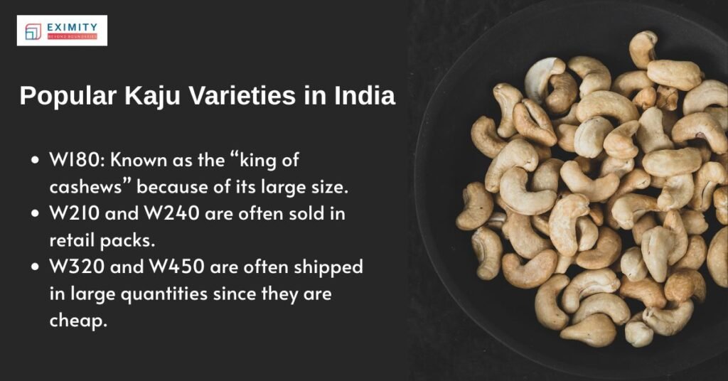 Kaju Varieties in India
