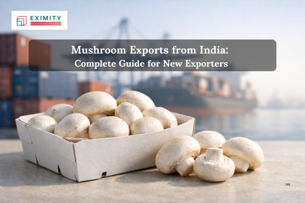 mushroom exports from india